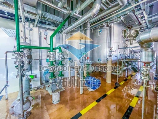 Equipo de desacidificación para la refinación de aceites comestibles 500TPD Sección del taller Operación automática
