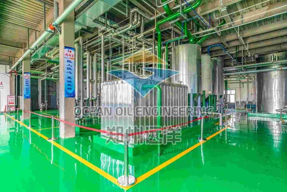 Máquina de refinería de aceite de palma de acero inoxidable con instalación completa de obras civiles