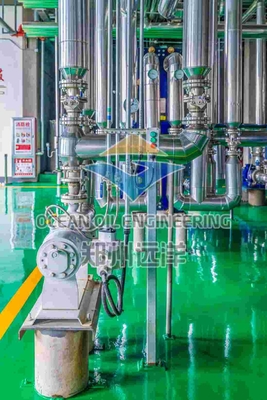 Proceso de destilación y esterificación de ácidos grasos con equipo de biodiesel controlado por PLC
