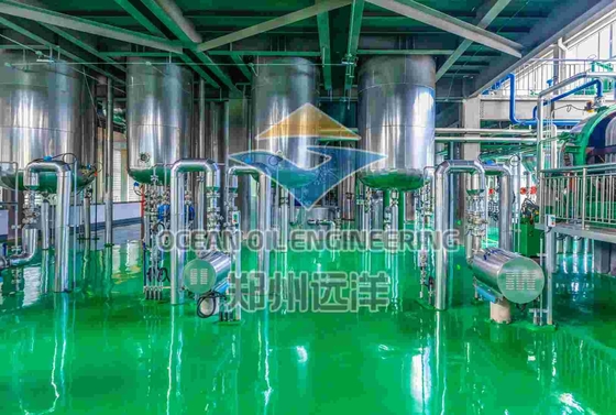 ISO9001 Máquina de refinería de aceite comestible 1000T/D con sistema de control PLC
