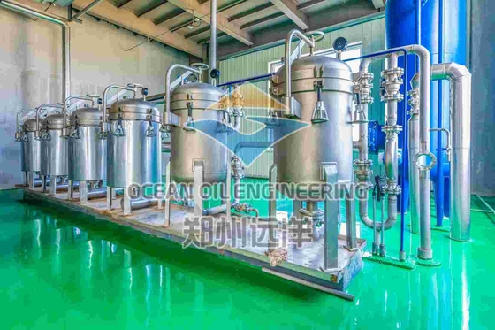 Equipo de refinación de aceite comestible certificado ISO9001 Producción 500-1000T/D
