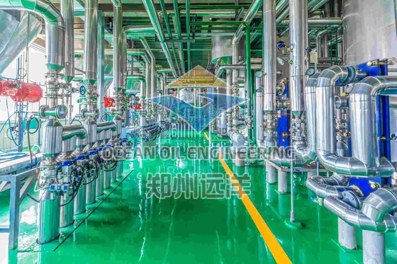ISO9001 Planta de refinación física 1000T/D para el procesamiento de aceite de semillas de algodón