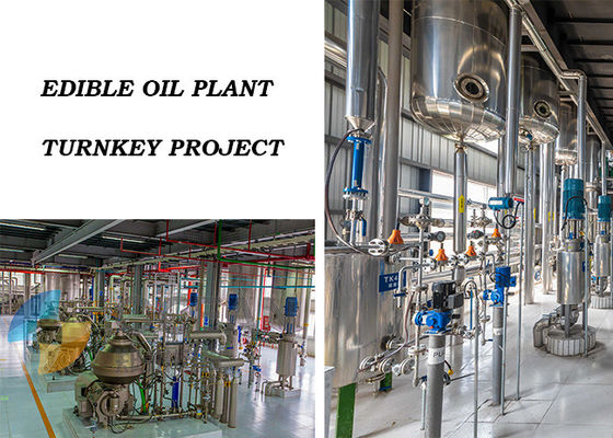 Cadena de producción automática de equipo de proceso del aceite de mesa 1000TPD acero de carbono