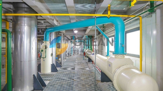 Cadena de producción automática del aceite de cocina del equipo de proceso del aceite de mesa de la fibra de vidrio 1000TPD