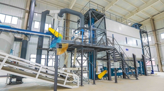 Refinamiento físico químico de doblez crudo de la planta de la refinería de petróleo