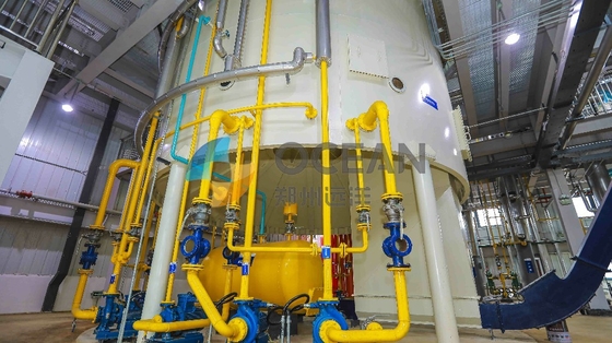 Refinamiento físico químico de doblez crudo de la planta de la refinería de petróleo