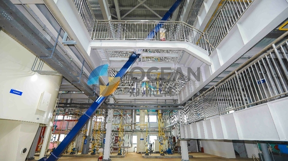 Refinamiento físico químico de doblez crudo de la planta de la refinería de petróleo